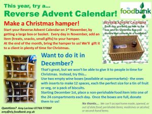 Reverse advent calendar